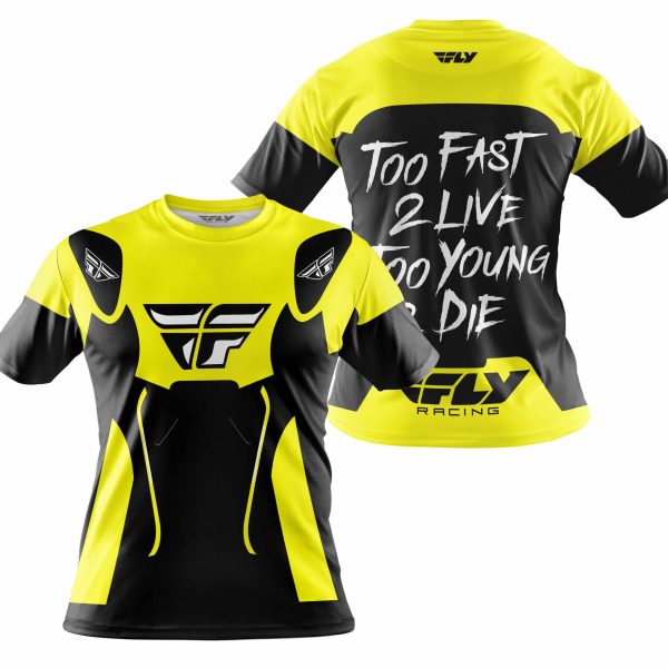 TOO FAST TO LIVE TOO YOUNG TO DIE - FLY RACING - YELLOW - Image 4