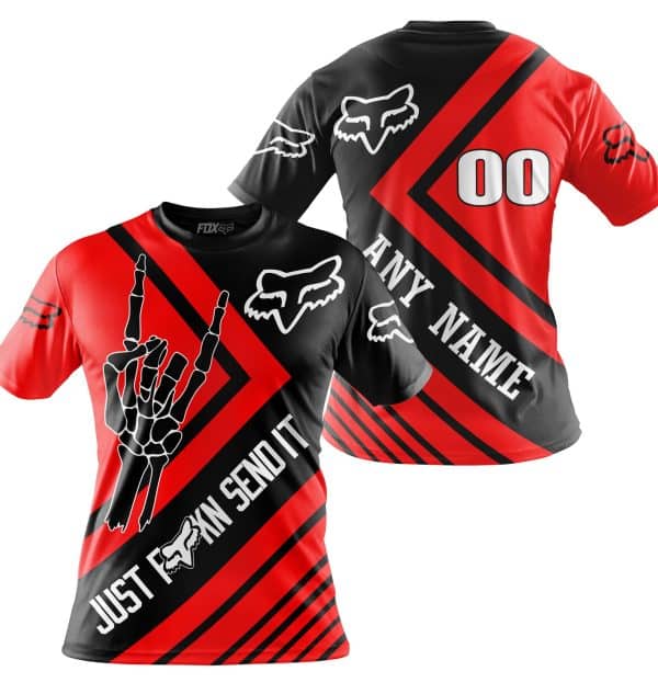 JUST FCKN SEND IT - FOX RACING RED | HOODIE & JERSEY | KID-YOUTH & ADULT - Image 4