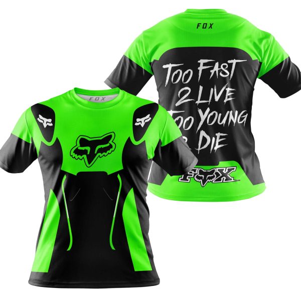 TOO FAST TO LIVE TOO YOUNG TO DIE - FOX RACING - GREEN - Image 4