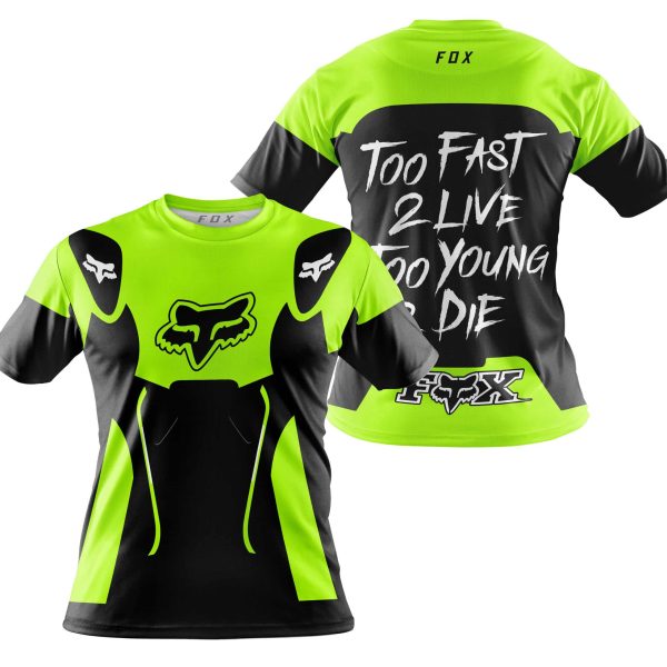 TOO FAST TO LIVE TOO YOUNG TO DIE - FOX RACING - NEON - Image 4