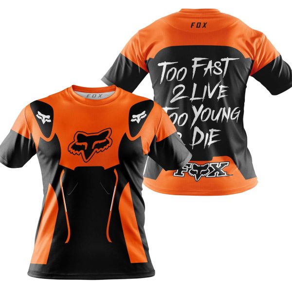 TOO FAST TO LIVE TOO YOUNG TO DIE - FOX RACING - ORANGE - Image 4