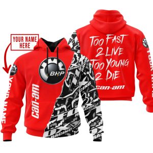 TOO FAST TO LIVE TOO YOUNG TO DIE - LIMITED EDITION - CUSTOM NAME - CAN AM - RED