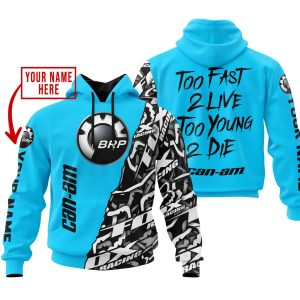 TOO FAST TO LIVE TOO YOUNG TO DIE - LIMITED EDITION - CUSTOM NAME - CAN AM - SKY BLUE