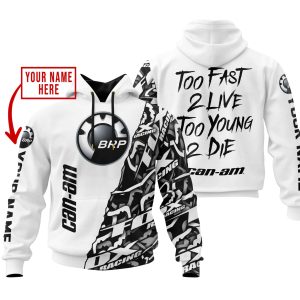 TOO FAST TO LIVE TOO YOUNG TO DIE - LIMITED EDITION - CUSTOM NAME - CAN AM - WHITE