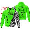 TOO FAST TO LIVE TOO YOUNG TO DIE - LIMITED EDITION - CUSTOM NAME - FOX RACING - GREEN