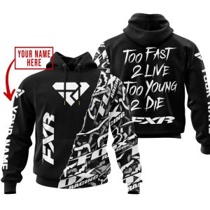 TOO FAST TO LIVE TOO YOUNG TO DIE - LIMITED EDITION - CUSTOM NAME - FXR - BLACK