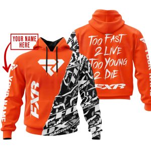 TOO FAST TO LIVE TOO YOUNG TO DIE - LIMITED EDITION - CUSTOM NAME - FXR - ORANGE