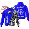 TOO FAST TO LIVE TOO YOUNG TO DIE - LIMITED EDITION - CUSTOM NAME - SEA DOO - BLUE