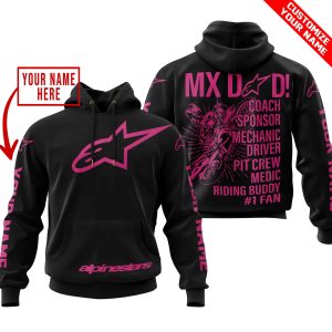 MX DAD - PERSONALISED GIFTS FOR CHILDREN & ADULTS - ALPINESTARS - PINK 1