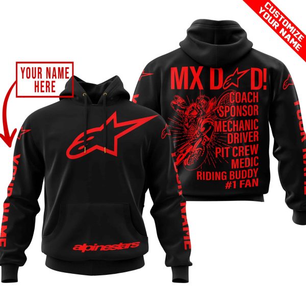 MX DAD - PERSONALISED GIFTS FOR CHILDREN & ADULTS - ALPINESTARS - RED