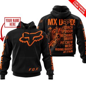 MX DAD - PERSONALISED GIFTS FOR CHILDREN & ADULTS - FOX RACING - ORANGE BLACK