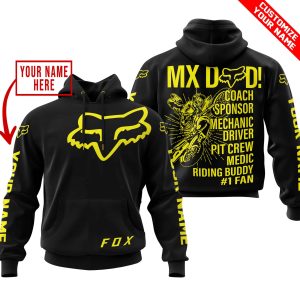 MX DAD - PERSONALISED GIFTS FOR CHILDREN & ADULTS - FOX RACING - YELLOW