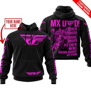 MX DAD - PERSONALISED GIFTS FOR CHILDREN & ADULTS - FLY RACING - PINK