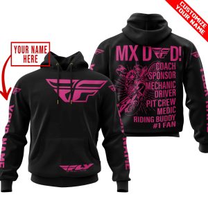 MX DAD - PERSONALISED GIFTS FOR CHILDREN & ADULTS - FLY RACING - PINK 1