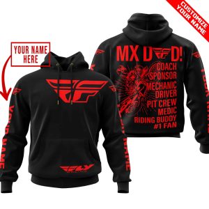 MX DAD - PERSONALISED GIFTS FOR CHILDREN & ADULTS - FLY RACING - RED