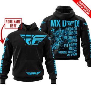 MX DAD - PERSONALISED GIFTS FOR CHILDREN & ADULTS - FLY RACING - SKY BLUE