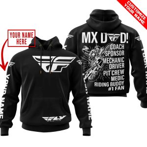 MX DAD - PERSONALISED GIFTS FOR CHILDREN & ADULTS - FLY RACING - WHITE