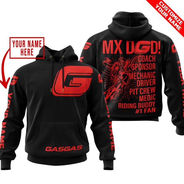 MX DAD - PERSONALISED GIFTS FOR CHILDREN & ADULTS - GAS GAS -BLACK RED