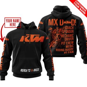 MX DAD - PERSONALISED GIFTS FOR CHILDREN & ADULTS - KTM - BLACK ORANGE