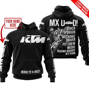 MX DAD - PERSONALISED GIFTS FOR CHILDREN & ADULTS - KTM - BLACK WHITE
