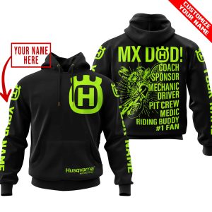 MX DAD - PERSONALISED GIFTS FOR CHILDREN & ADULTS - HUSQVARNA - NEON