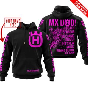 MX DAD - PERSONALISED GIFTS FOR CHILDREN & ADULTS - HUSQVARNA - BLACK PINK