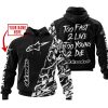 TOO FAST TO LIVE TOO YOUNG TO DIE - LIMITED EDITION - CUSTOM NAME - ALPINESTARS - BLACK