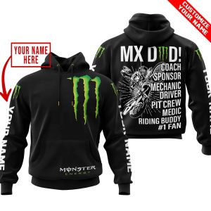 MX DAD - PERSONALISED GIFTS FOR CHILDREN & ADULTS - MONSTER - BLACK