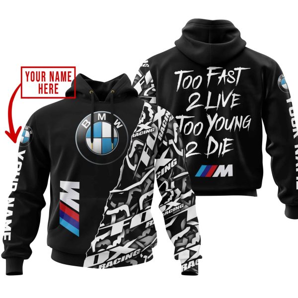 TOO FAST TO LIVE TOO YOUNG TO DIE - LIMITED EDITION - CUSTOM NAME - BMW - BLACK