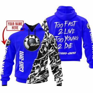 TOO FAST TO LIVE TOO YOUNG TO DIE - LIMITED EDITION - CUSTOM NAME - CAN AM - BLUE