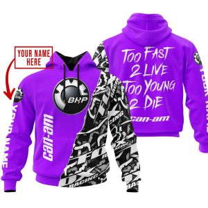 TOO FAST TO LIVE TOO YOUNG TO DIE - LIMITED EDITION - CUSTOM NAME - CAN AM - PURPLE