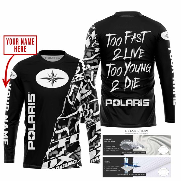 TOO FAST TO LIVE TOO YOUNG TO DIE - LIMITED EDITION - CUSTOM NAME - POLARIS - BLACK - Image 2