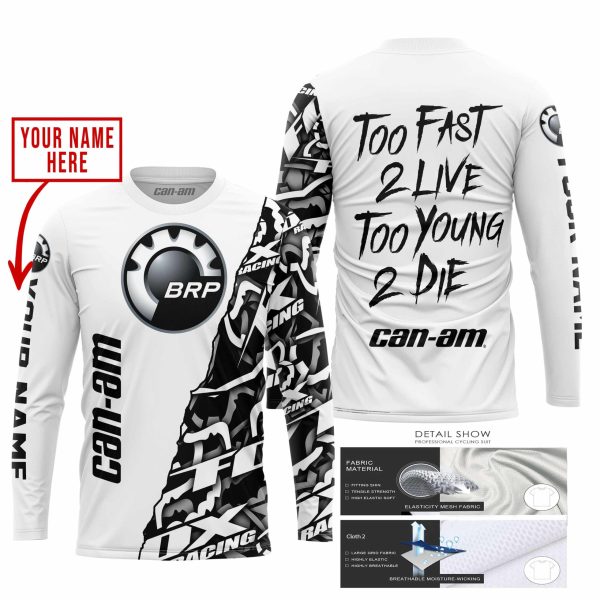 TOO FAST TO LIVE TOO YOUNG TO DIE - LIMITED EDITION - CUSTOM NAME - CAN AM - WHITE - Image 2