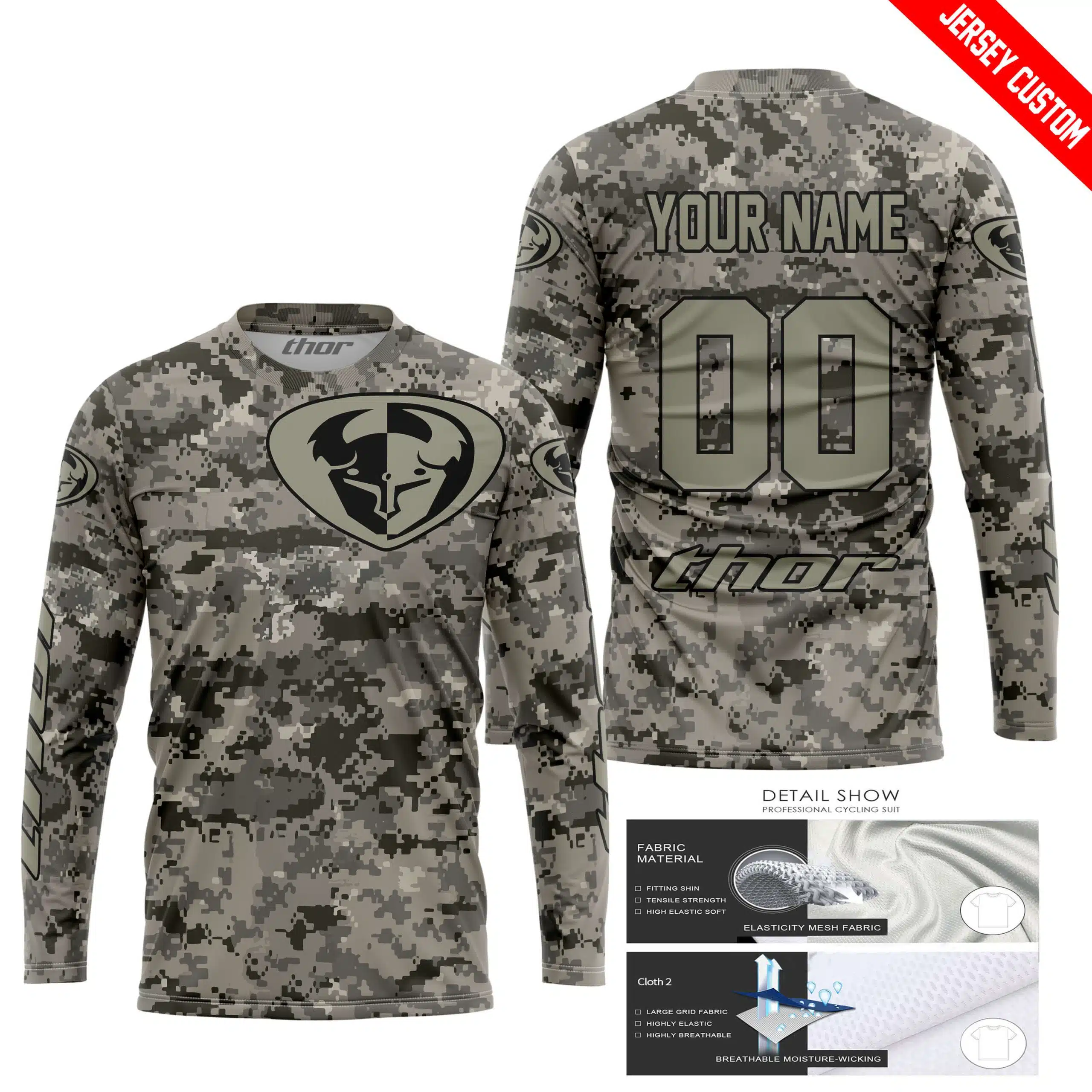 LIMITED EDITION PRODUCTS - US ARMY - THOR RACING - CUSTOM NAME - Image 2