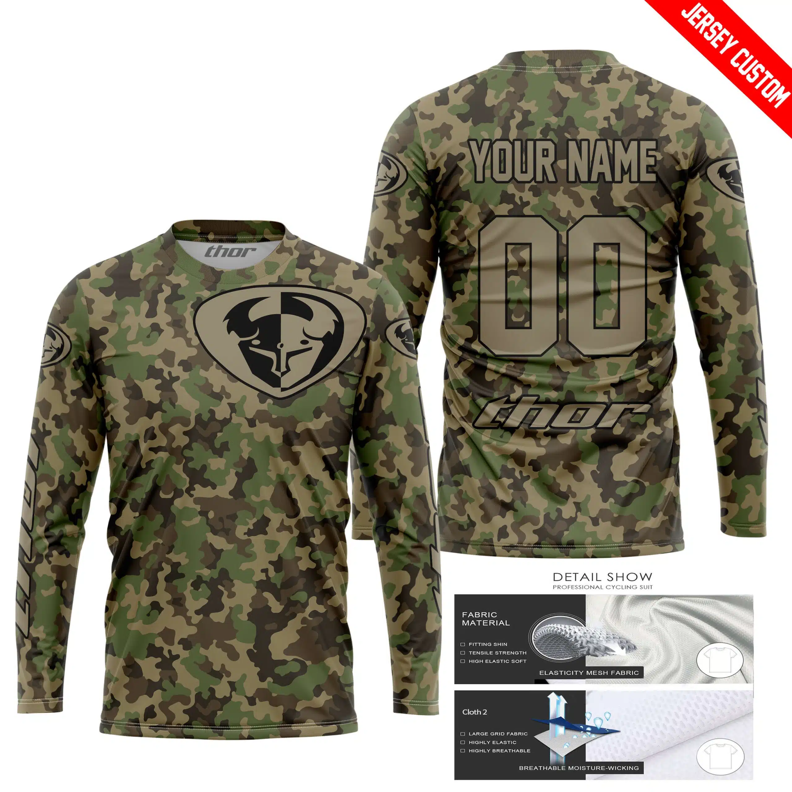 LIMITED EDITION PRODUCTS - US ARMY V3 - THOR RACING - CUSTOM NAME - Image 2