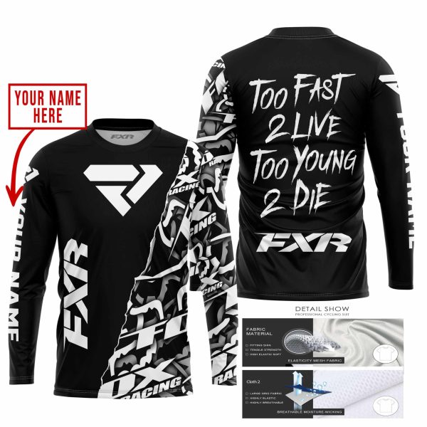 TOO FAST TO LIVE TOO YOUNG TO DIE - LIMITED EDITION - CUSTOM NAME - FXR - BLACK - Image 2