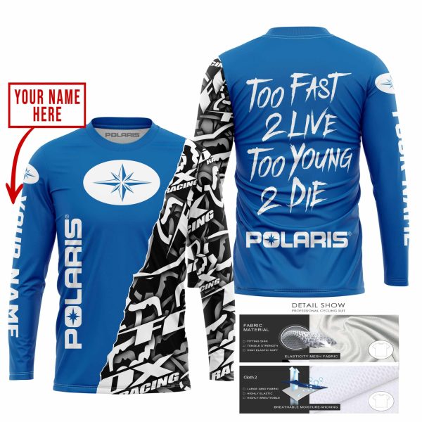 TOO FAST TO LIVE TOO YOUNG TO DIE - LIMITED EDITION - CUSTOM NAME - POLARIS - BLUE - Image 2