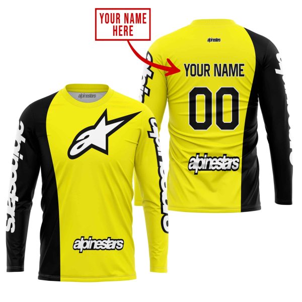 PREMIUM MX - CUSTOM NAME - ALPINESTARS - YELLOW - Image 2