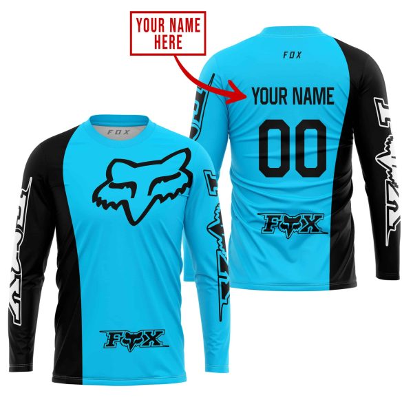 PREMIUM MX - CUSTOM NAME - FOX RACING -SKY BLUE - Image 4