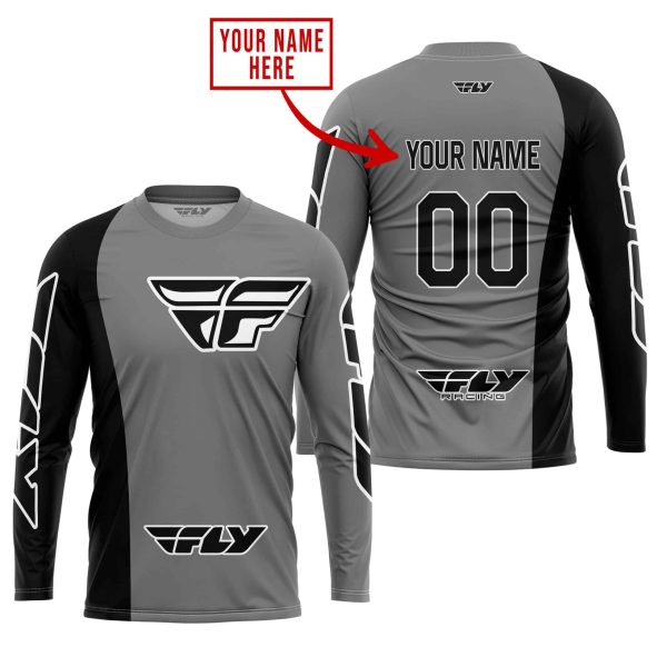 PREMIUM MX - CUSTOM NAME - FLY RACING - GREY - Image 2