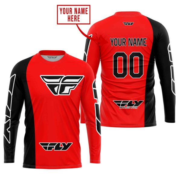 PREMIUM MX - CUSTOM NAME - FLY RACING - RED - Image 2