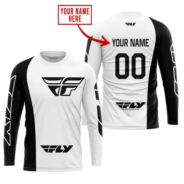 PREMIUM MX - CUSTOM NAME - FLY RACING - WHITE - Image 2