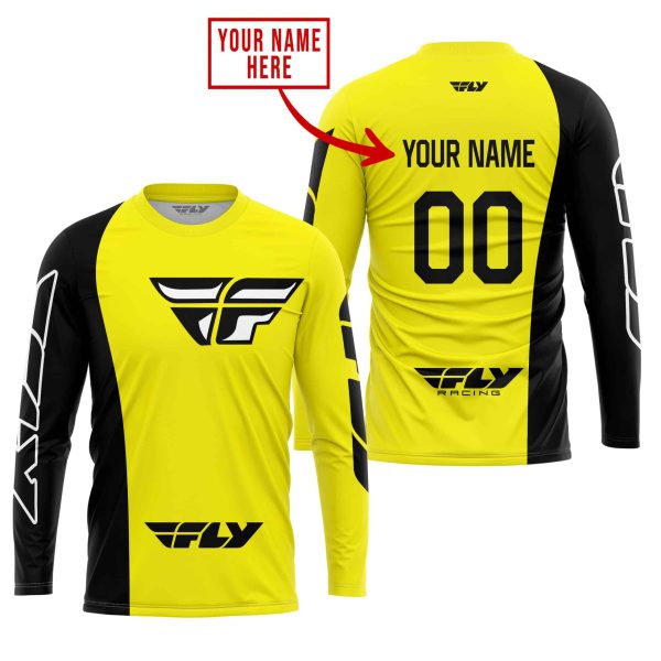 PREMIUM MX - CUSTOM NAME - FLY RACING - YELLOW - Image 2