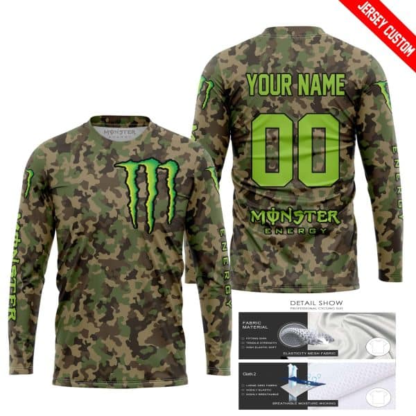 LIMITED EDITION PRODUCTS - US ARMY V3 - MONSTER ENERGY RACING V1 - CUSTOM NAME - Image 2