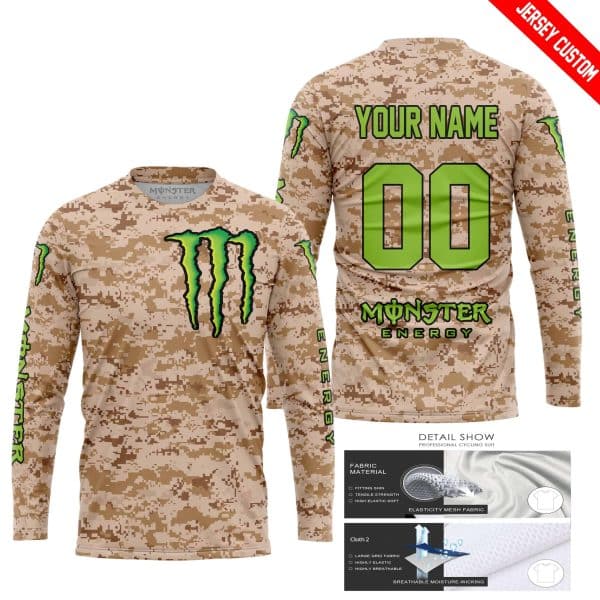 LIMITED EDITION PRODUCTS - US MARINE - MONSTER ENERGY RACING V1 - CUSTOM NAME - Image 2