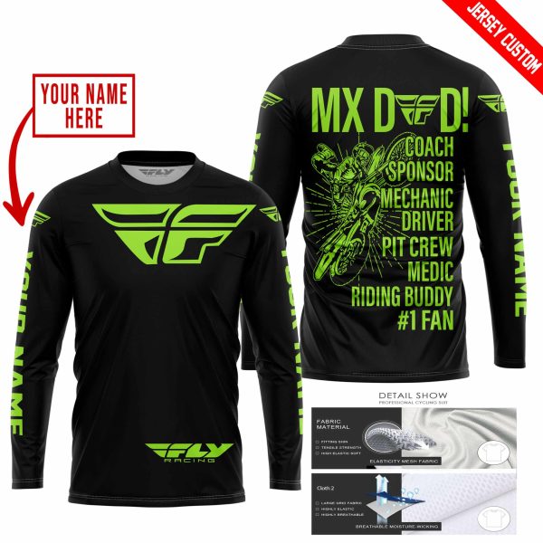 MX DAD - PERSONALISED GIFTS FOR CHILDREN & ADULTS - FLY RACING - GREEN 1 - Image 2