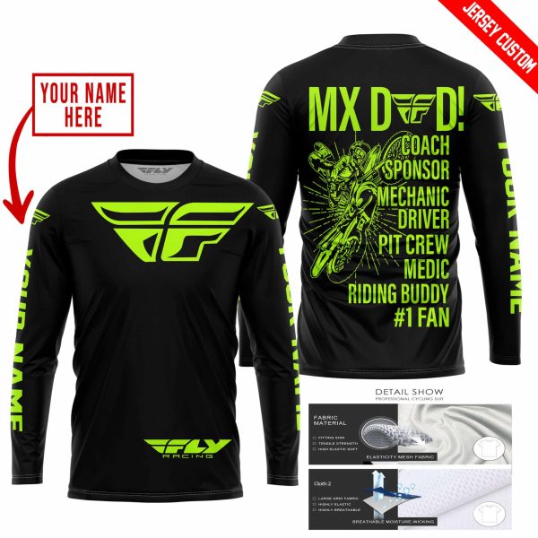 MX DAD - PERSONALISED GIFTS FOR CHILDREN & ADULTS - FLY RACING - NEON - Image 2