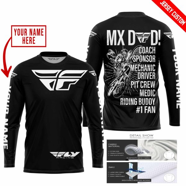 MX DAD - PERSONALISED GIFTS FOR CHILDREN & ADULTS - FLY RACING - WHITE - Image 2