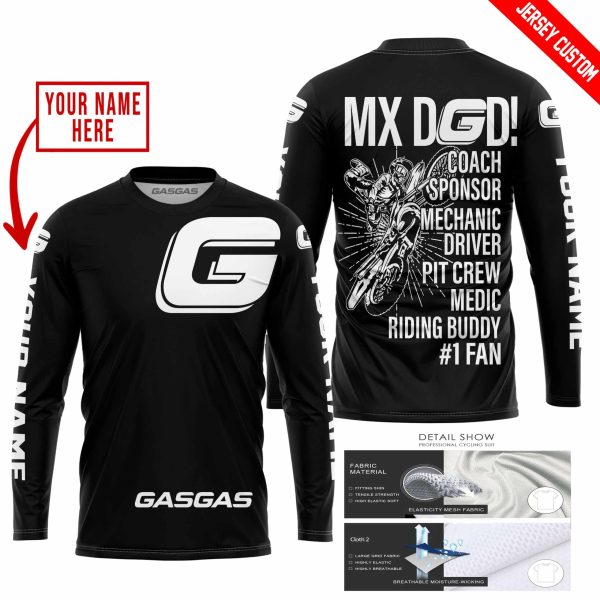 MX DAD - PERSONALISED GIFTS FOR CHILDREN & ADULTS - GAS GAS -BLACK WHITE - Image 2