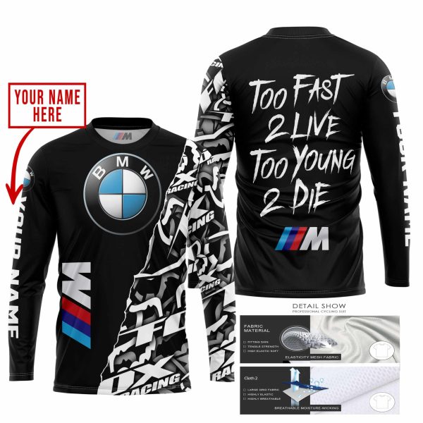 TOO FAST TO LIVE TOO YOUNG TO DIE - LIMITED EDITION - CUSTOM NAME - BMW - BLACK - Image 2